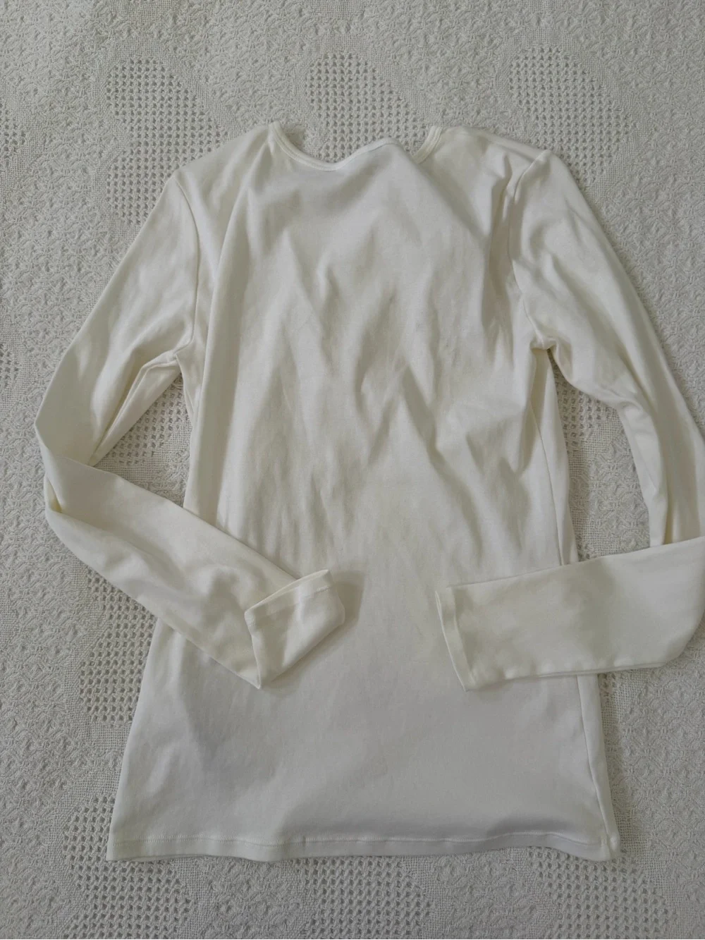 Polo by Ralph Lauren Off-White Crewneck Long Sleeve Top - Picture 3 of 6